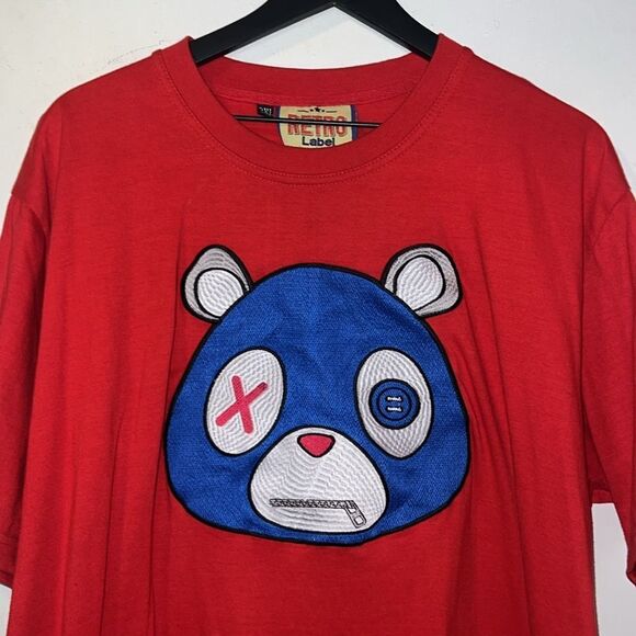 RETRO LABEL Red Embroidered Bear Logo-2XL - Picture 2 of 9
